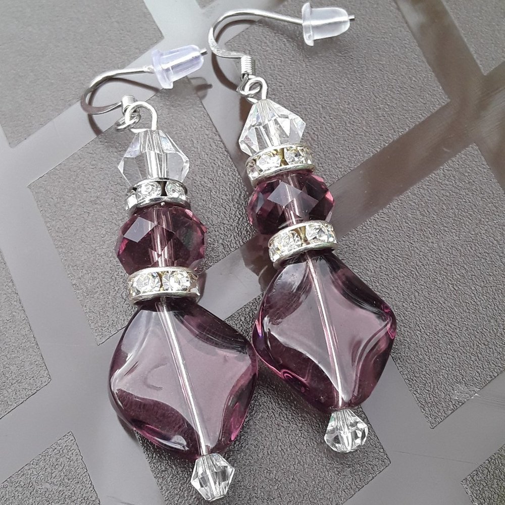 Purple Love Handmade Earrings